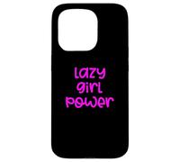 Fun Lazy Girl Power Job Design Case for iPhone 15 Pro