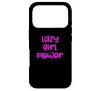 Fun Lazy Girl Power Job Design Case for iPhone 17 Pro