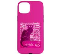 Fun Le Chat Noir Black Cat Of Love Distressed Cut Out Case for iPhone 15 Plus