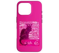 Fun Le Chat Noir Black Cat Of Love Distressed Cut Out Case for iPhone 16 Pro