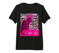 Fun Le Chat Noir Black Cat of Love Distressed Cut Out Premium T-Shirt