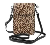 Fun leopard print Crossbody phone bag with flip cover and card slot, perfect for travel, everyday use, and outdoor use.