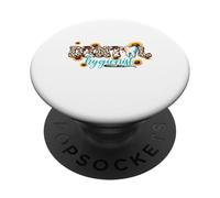 Fun Leopard Print Dental Hygienist Sunflower PopSockets Adhesive PopGrip