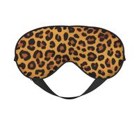 Fun Leopard Print Double-Sided Silk Sleep Mask, Adjustable Light Blocking Eye Mask for Travel, Men & Women, Soft Comfortable Blindfold 20x10cm