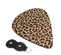 Fun leopard print Guitar Picks, 6 Pcs Guitar Plectrums double-sided printing, suitable for acoustic, electric and bass guitars, including 0.46 mm 0.71 mm 0.96 mm