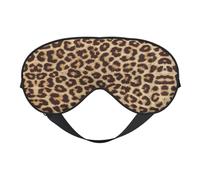 Fun Leopard Print Night Mask Soft Reversible Eye Cover Adjustable Strap Light Blocking Comfortable Rest