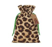 Fun Leopard Print Print Drawstring Pouches For Holiday,Wedding,Birthday Party Supplies