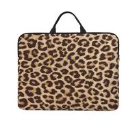 Fun leopard print Printed 14in Laptop Case Sleeve Bag â€“ Portable Handle & Zipper â€“ Ideal for Travel, Business & Office Use