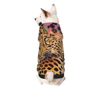 Fun leopard print Printed Dog Hoodie Soft Dog Sweatshirt Cute Cat Dog Clothes for Small Dogs Kitten Puppy, 2XL