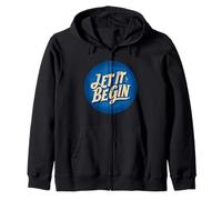 Fun Let it Begin Stamp for Boys and Girls Zip Hoodie