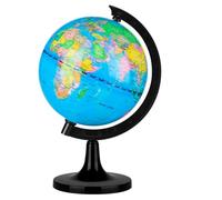 Fun Lites 14CM World Globe for Learning, Educational Rotating World Map Globes Mini Size Decorative Earth Globe for Classroom Geography Teaching, Desk and Office Decoration