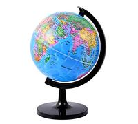 Fun Lites 20CM World Globe for Kids Learning, DIY Assemble Educational Rotating World Map Globes Large Size Decorative Earth Children Globe for Classroom Geography Teaching, Desk and Office Decoration