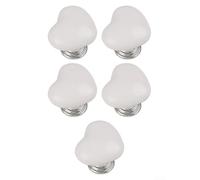 Fun Love Shape Toilet Presser, Color Switch for Bathroom Style, Hand Press Operation, Compatible with Most Standard Toilet Tanks (5 White)