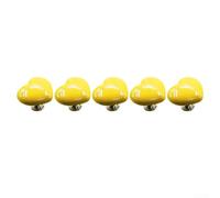 Fun Love Shape Toilet Presser, Color Switch for Bathroom Style, Hand Press Operation, Compatible with Most Standard Toilet Tanks (5 Yellow)