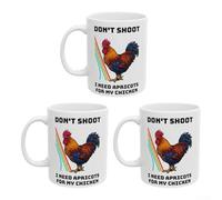 Fun Loving Gamer Mug Highlighting Don't Shoot I Need Apricots For My Chicken Quote For Hot Beverage Enjoyment(3)