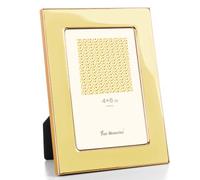 Fun Memories 4x6 Enamel Picture Frame with HD-Tempered Glass, Gold Metal Edge with Easel, Vertical & Horizontal Display, Wall and Tabletop Display Family Photo Gallery (Pink Enamel,1P)