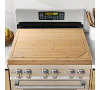Fun Memories Noodle Board Stove Cover - Bamboo Wood Top Covers for Electric and Gas Sink RV 30 inL x 22 inW x 2.5 inTh Raised Cutting with Legs Juice Grooves