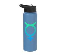 Fun Mercury Symbol - Planet Astrology Astrological Zodiac Stainless Steel Insulated Water Bottle