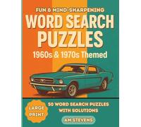 Fun & Mind Sharpening Word Search Puzzles: 1960s & 1970s Themed