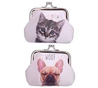 Fun Mini Coin Purse - Cat and Dog
