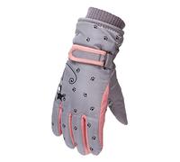 Fun Mittens for Unisex Child Boys Girls Winter Outdoor Snow Skating Snowboarding Windproof Warm Gloves For 6 To 12 Years Old Kids (Grey, One Size)
