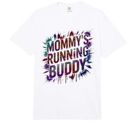 Fun Mommy's Running Buddy Mom Half Marathon Mud Run Princess Comfort Colors Adult Heavyweight T-Shirt