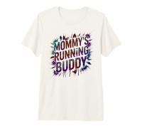 Fun Mommy's Running Buddy Mom Half Marathon Mud Run Princess Premium T-Shirt