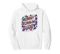 Fun MOMMY'S RUNNING BUDDY Mom Half Marathon Mud Run Princess Pullover Hoodie