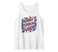 Fun Mommy's Running Buddy Mom Half Marathon Mud Run Princess Tank Top