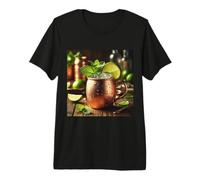 Fun Moscow Mule Cocktail Copper Mug Costume Premium T-Shirt