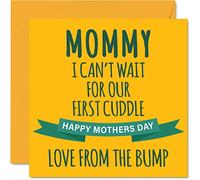 Fun Mothers Day Card for Mommy - First Cuddle - Happy Mother's Day Cards for Mommy from Bump, Cute Mom Gifts, 145mm Special Greeting Cards Mama Mom Mum Mummy
