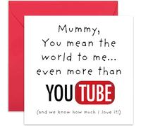 Fun Mother's Day Cards from Child or Baby - 'Mean the World To Me' - Cute Birthday Card for Mummy from Son or Daughter - Thoughtful Gifts to Make Her Smile - Blank Inside with Envelope