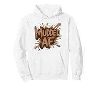 Fun MUDDED AF Mud Run Trail Motocross Queen Mudder Sisters Pullover Hoodie