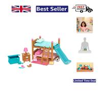 Li’l Woodzeez - Bunk Bed Bedroom Set - 18pc Toy Set with Bedroom Furniture and Accessories - Miniature Toys and Playsets for Kids Age 3+
