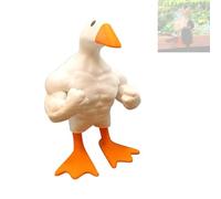 Fun Muscular Buff Duck Statue Ornament Cute Funny Muscle Goose Duck Sculptures Magnetic Key Holder Tool Organizer Holder Figurine Ornaments For Home Living Room Bedroom Housewarming Ideas Gift (1PCS)