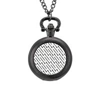 Fun Musical Instrument Clarinet Vintage Pocket Watch Alloy Pendant Watches Necklace Gift for Men Women Black-Style