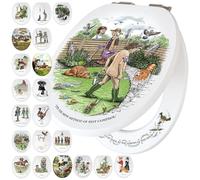 Fun Novelty Toilet Seat Soft Close, Easy Fit, Printed On 3 Surfaces with Alan Thomas Gardening Art. A Blend of Gardening & Home & Bathroom Decor, Makes A Delightful Gift for All Gardening Entusiasts.