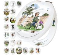 Fun Novelty Toilet Seat Soft Close, Easy Fit, Printed On 3 Surfaces with Alan Thomas Gardening Art. A Blend of Gardening & Home & Bathroom Decor, Makes A Delightful Gift for All Gardening Entusiasts.