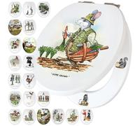 Fun Novelty Toilet Seat Soft Close, Easy Fit, Printed On 3 Surfaces with Bryn Parry Gardening Art. A Blend of Functionality & Gardening Themed Fun for Your Home, A Unique Gift for Friends & Family.
