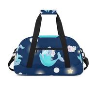 Fun Ocean Style Gym Bag Sports Duffle Bag Weekend Sleepover Duffel Bags Small Travel Tote for Overnight Workout Gymnastics Dance Ballet, Fun Romance Style, 18.9 x 8.7 x 10.6 in, Duffel Bags