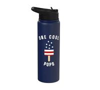 Fun One Cool Pops Patriotic Summer Father's Day Graphic Stainless Steel Insulated Water Bottle