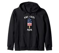 Fun One Cool Pops Patriotic Summer Father's Day Graphic Zip Hoodie