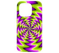 Fun Optical Illusion Spiral Trippy Abstract Pattern Style Case for iPhone 15 Pro
