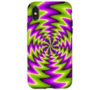 Fun Optical Illusion Spiral Trippy Abstract Pattern Style Case for iPhone X/XS
