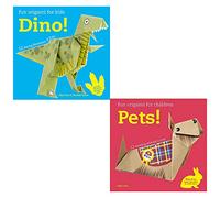 Fun Origami for Children Dino & Pets 2 Books Collection Set By Mari Ono, Hiroaki Takai