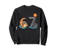 Fun Otter and Seal 6 7 Swimming Artwork Swim Team Swimmer Sweatshirt