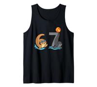 Fun Otter and Seal 6 7 Swimming Artwork Swim Team Swimmer Tank Top