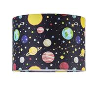 Happy Homewares Outer Space Lamp Shade with Colourful Planets Stars and Constellations