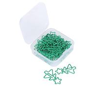 Fun Paper Clips, FivePointed Star Christmas Tree Shape Bookmarks, 30pcs - Durable Plastic Coated Wire, Lightweight Portable Clips for Organizing Files and Notebooks
