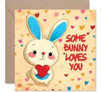 Fun Partner Valentines Day Card - Some Bunny - Cute Happy Valentines Card for Partner from Boyfriend Girlfriend, 145mm Adorable Valentine Greeting Cards